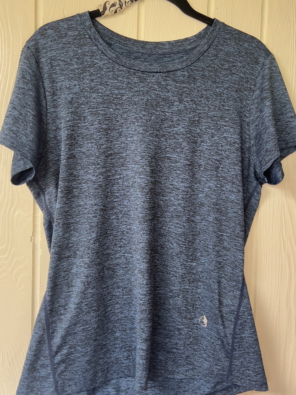 Women's Heathered Navy Short Sleeve Active Tee